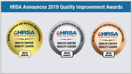 HRSA quality award badges