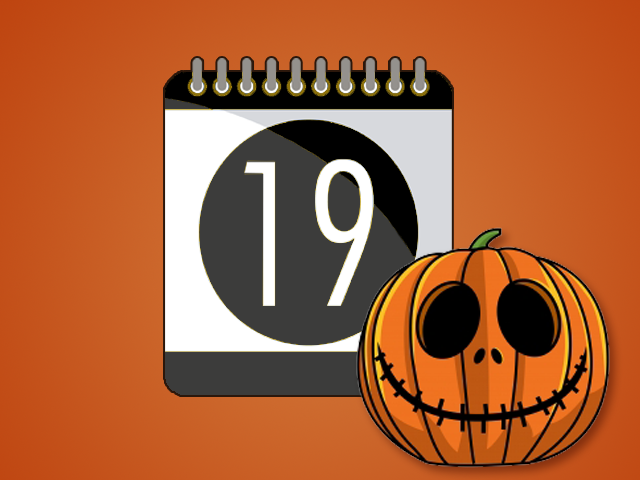 Calendar with a pumpkin