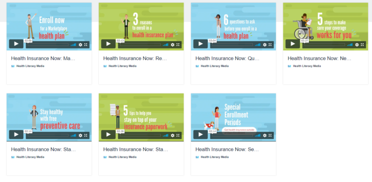 screenshot of health insurance now episodes