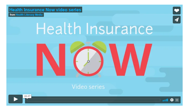 opening screen of Health Insurance Now video series
