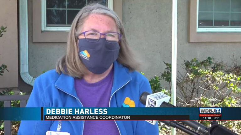 Screenshot from news interview with Debbie Harless from Community Health Center of the New RIver Valley